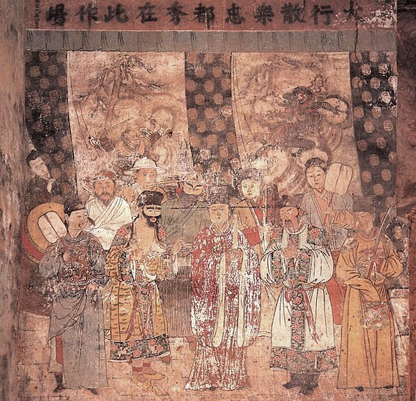 临汾市-洪洞县-|元|广胜寺|水神庙|明应王殿|壁画|彩塑