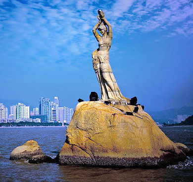 珠海市-香洲区-情侣路-珠海渔女像（海滨）风景区