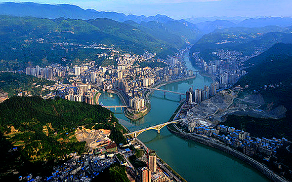 重庆市-彭水县城-乌江（乌江·郁江汇合）滨江风景区
