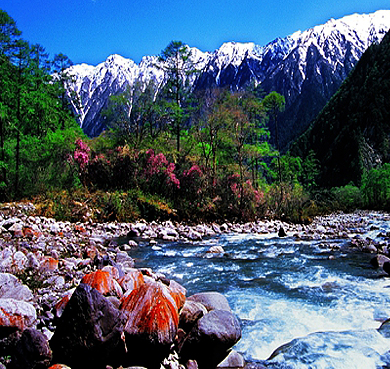 雅安市-石棉县-田湾乡·草科乡-贡嘎山·田湾河（仁宗海·界碑石）风景区