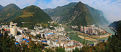 乐山市-峨边县城-沙坪镇·大渡河（滨河）风景区