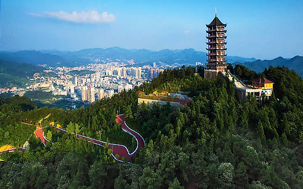 遵义市-红花岗区-凤凰山文化广场·凤凰阁（凤凰山国家森林公园）风景旅游区