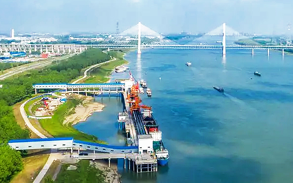 荆州市-江陵县-江陵长江大桥·长江（滨江）风景区