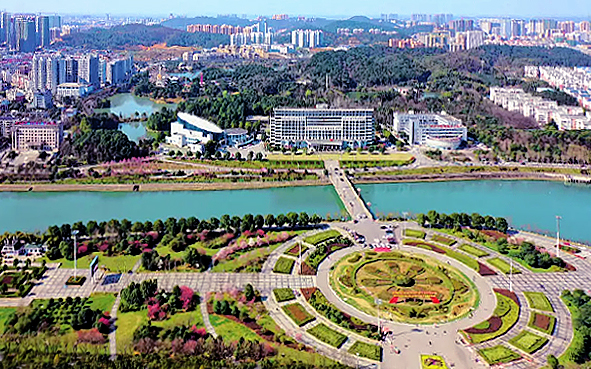 咸宁市-咸安区-咸宁市政府·人民广场·淦河（滨河）风景区
