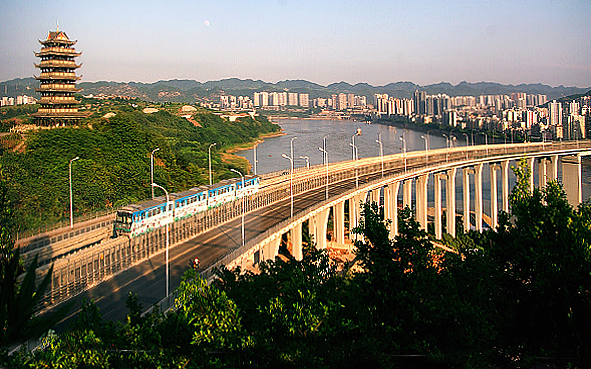 重庆市-大渡口区-揽江楼公园·长江滨江（鱼洞长江大桥）风景区