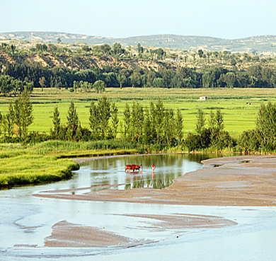 榆林市-横山区-无定河湿地（滨河）风景区