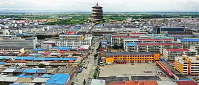 朔州市-应县县城-金城镇-应县县政府·古广场