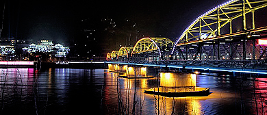 兰州市-城关区-|清|黄河铁桥（中山桥）