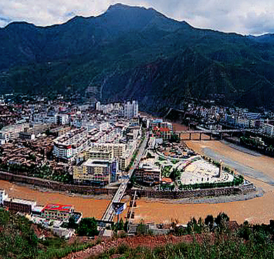 昌都市-卡若区-城区-天津广场·澜沧江（昂曲·扎曲交汇）风景区